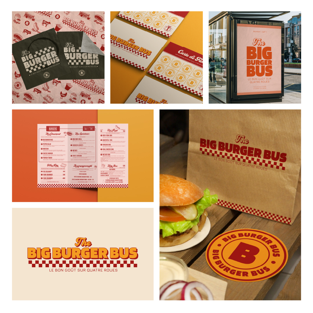 Branding Big Burger Bus réalisé par LG Graphics, graphiste freelance.