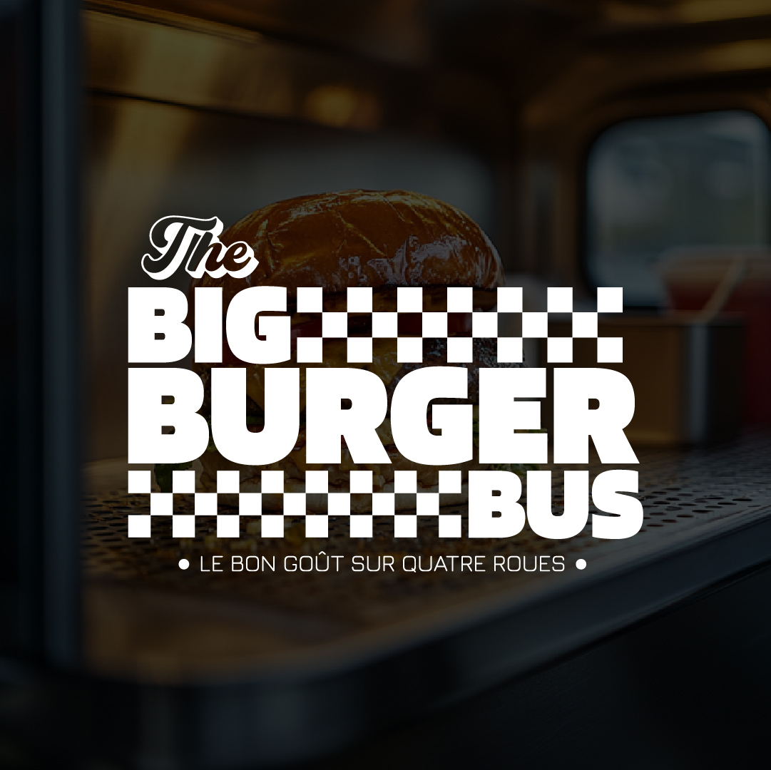 Présentation Branding Big Burger Bus, foodtruck américain dans le Pays de Gex, page présentant le logo et l'identité graphique développée par LG Graphics